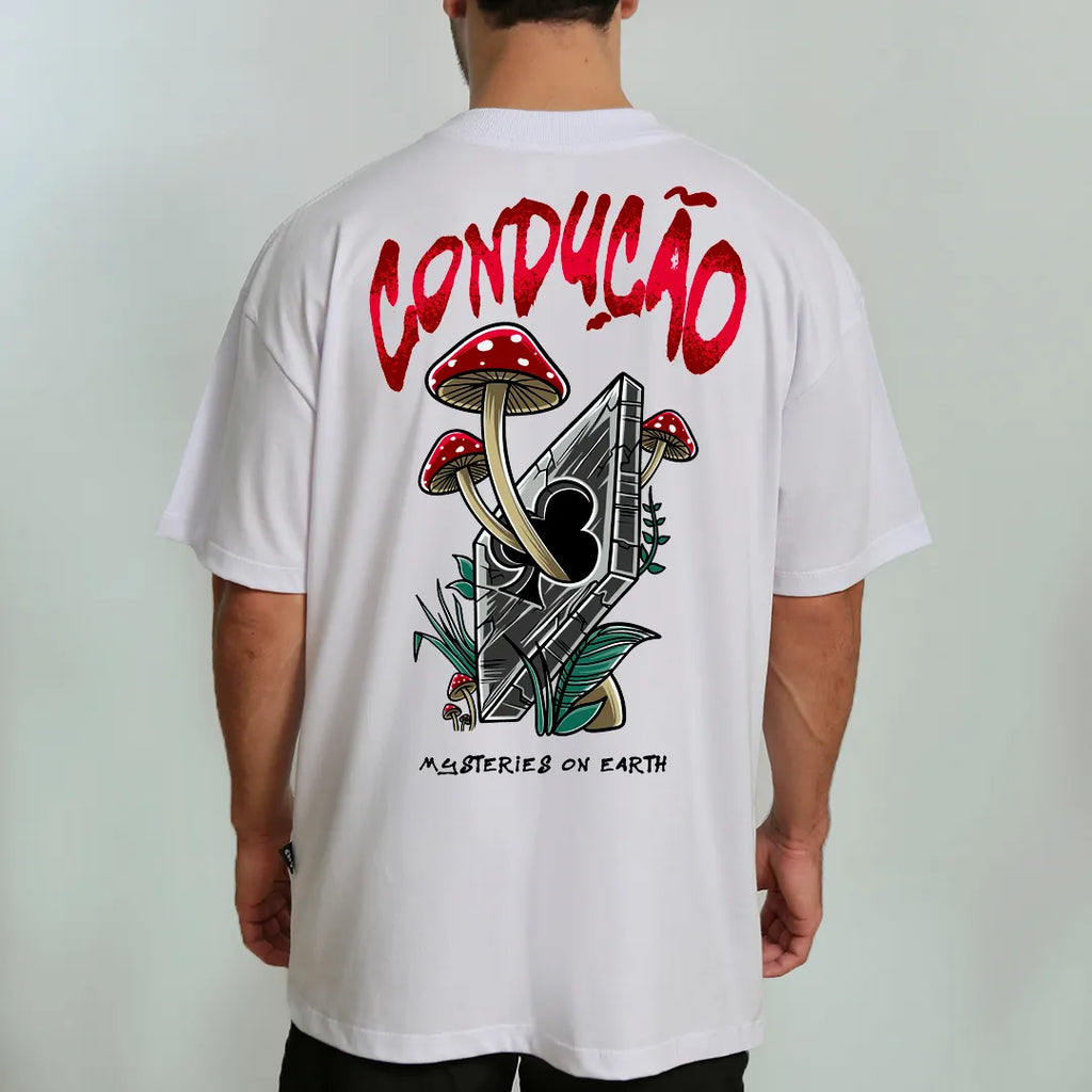 CAMISETA OFF MANGA CURTA CONDUÇÃO MYSTERIES ON EARTH